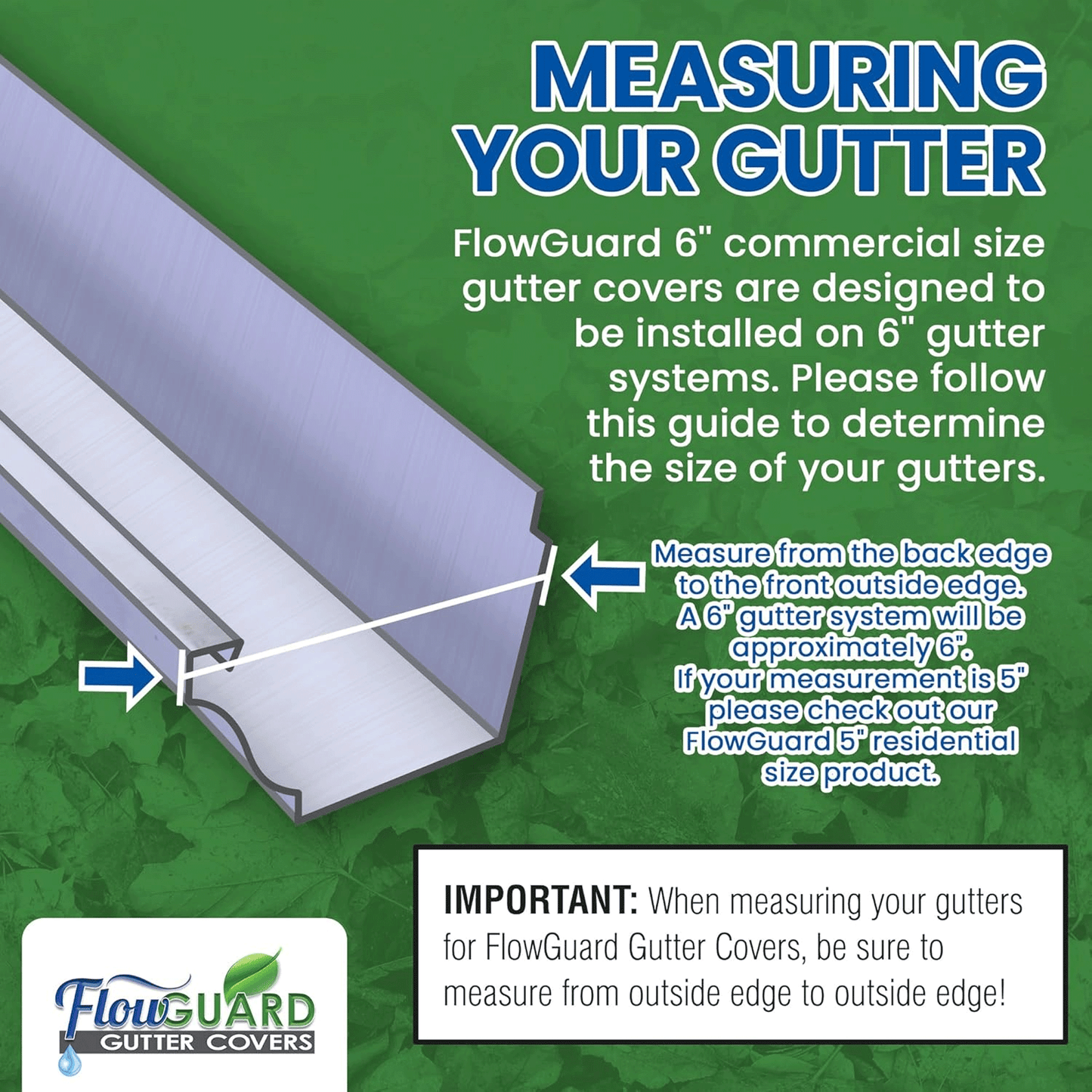6"COMMERCIAL FlowGuard USA Made Professional DIY 6 Inch 50-Year Gutter Cover System - Brown - Aluminum Gutter Guards